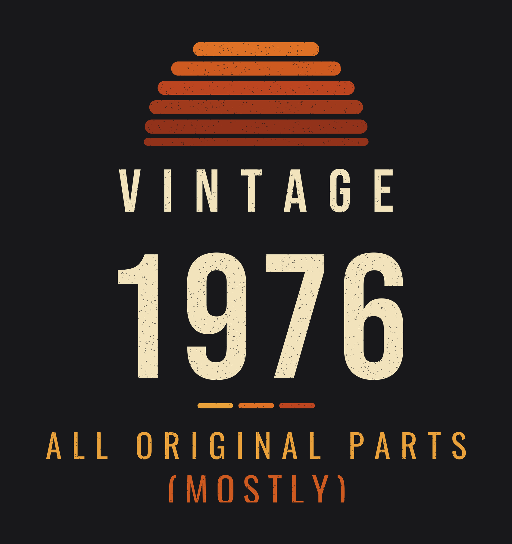 Vintage 1976 50th birthday shirt design